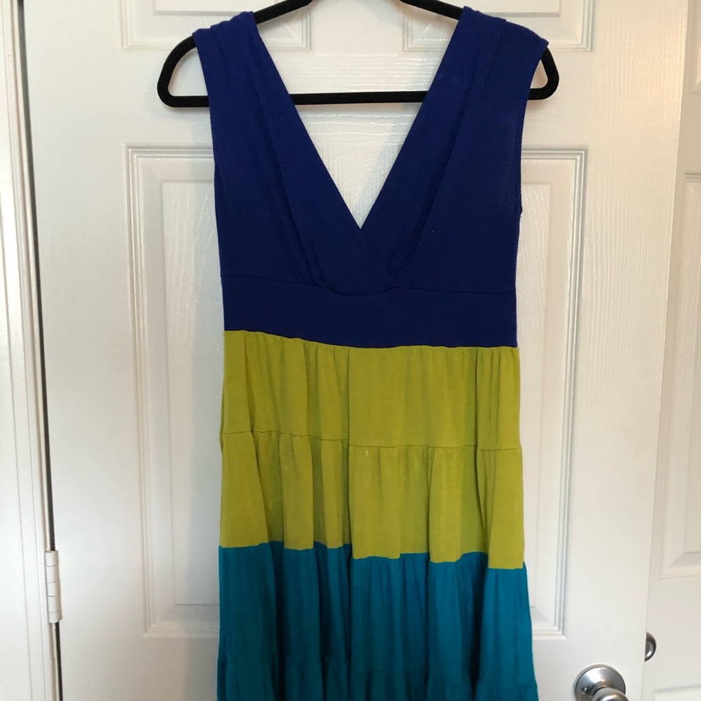 Cute tank dress color block